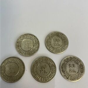 Casino Du Liban 50 Piastres Coins